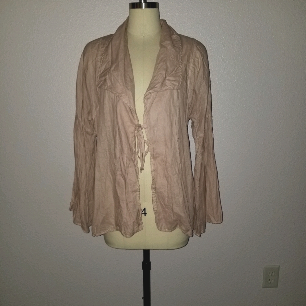 JP&Mattie Blush Pink Tie Front Top